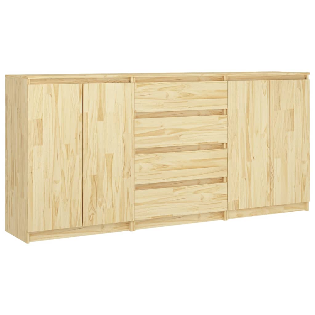 Armoires latérales 3 pcs en bois de pin massif