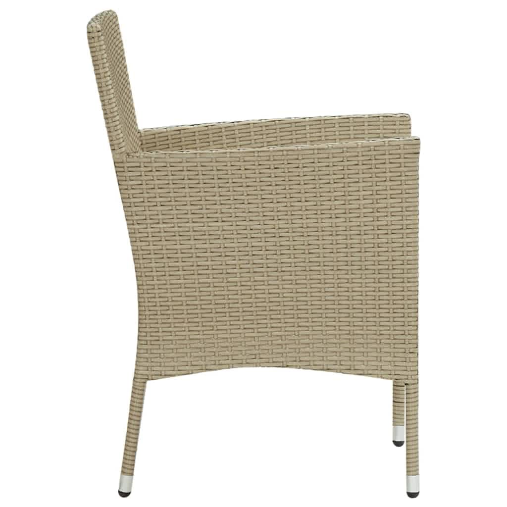 5-delige Tuinset met kussens poly rattan