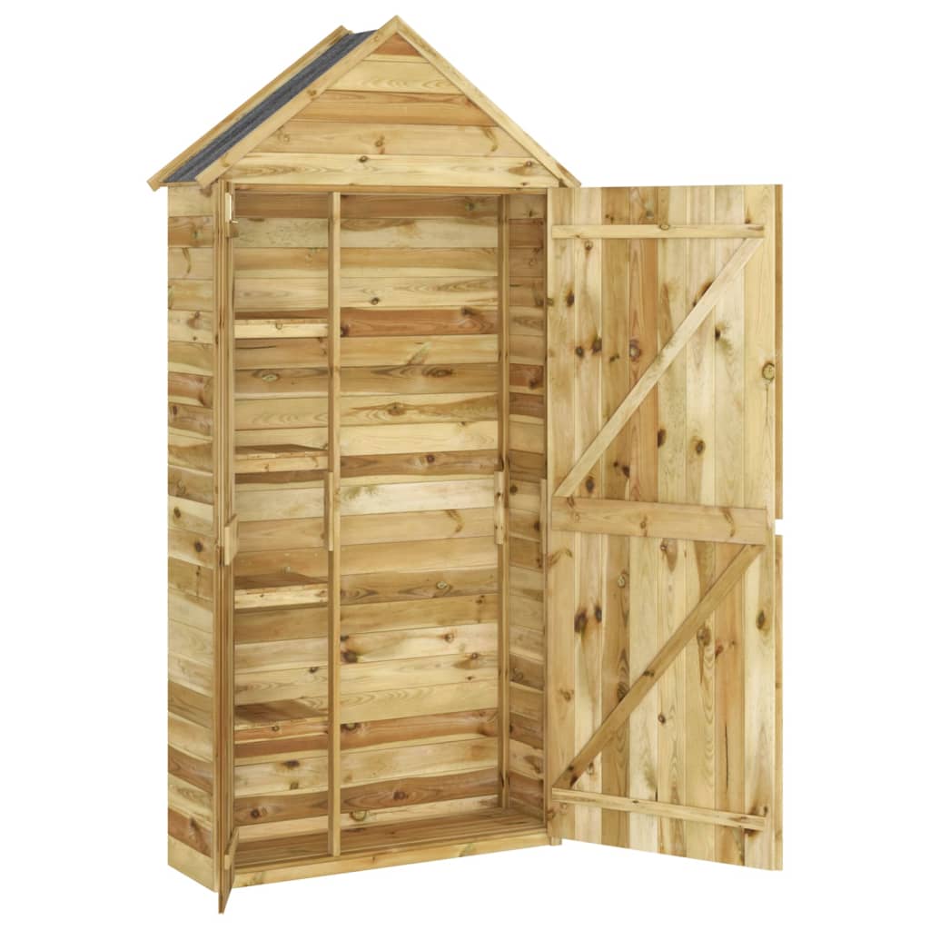 Abri de jardin avec porte 107x107x220 cm bois de pin imprégné