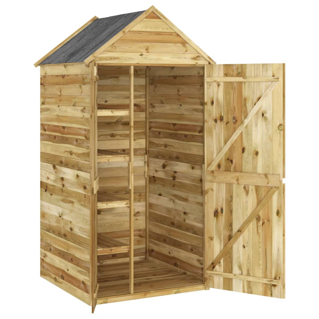 Abri de jardin avec porte 107x107x220 cm bois de pin imprégné