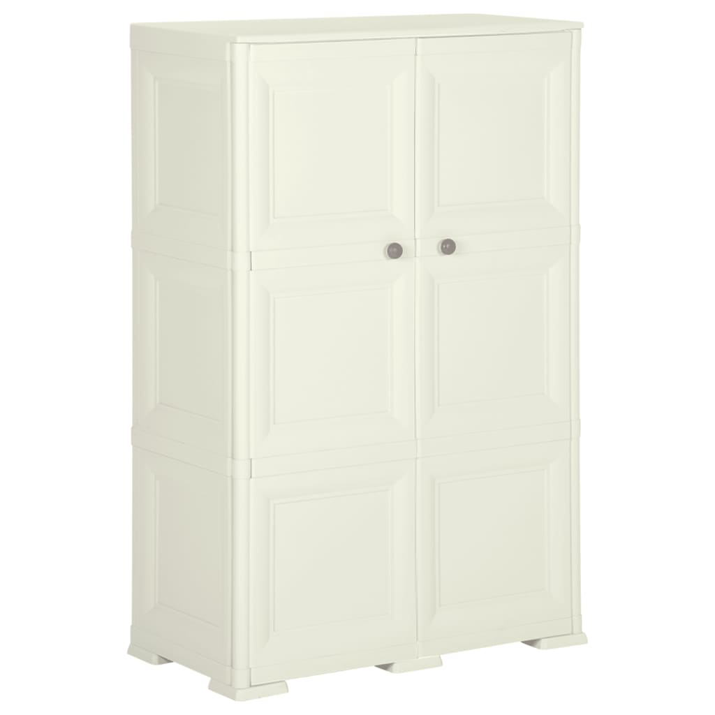 Armoire de rangement aspect bois 79x43x125 cm plastique