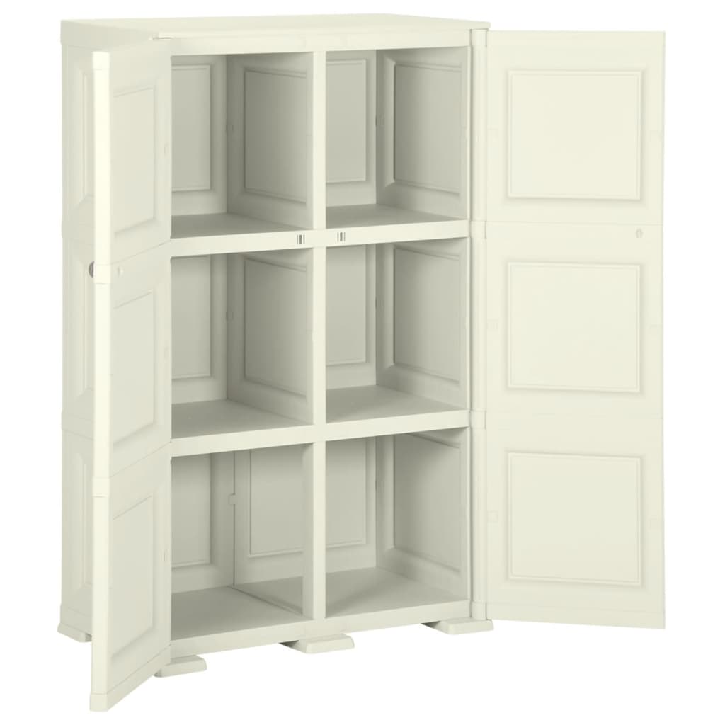 Armoire de rangement aspect bois 79x43x125 cm plastique