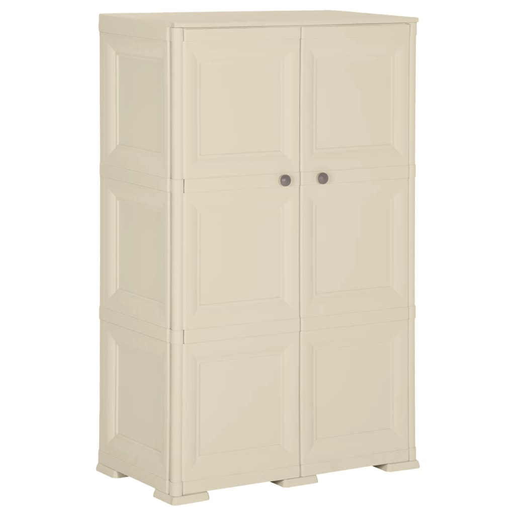 Armoire de rangement aspect bois 79x43x125 cm plastique