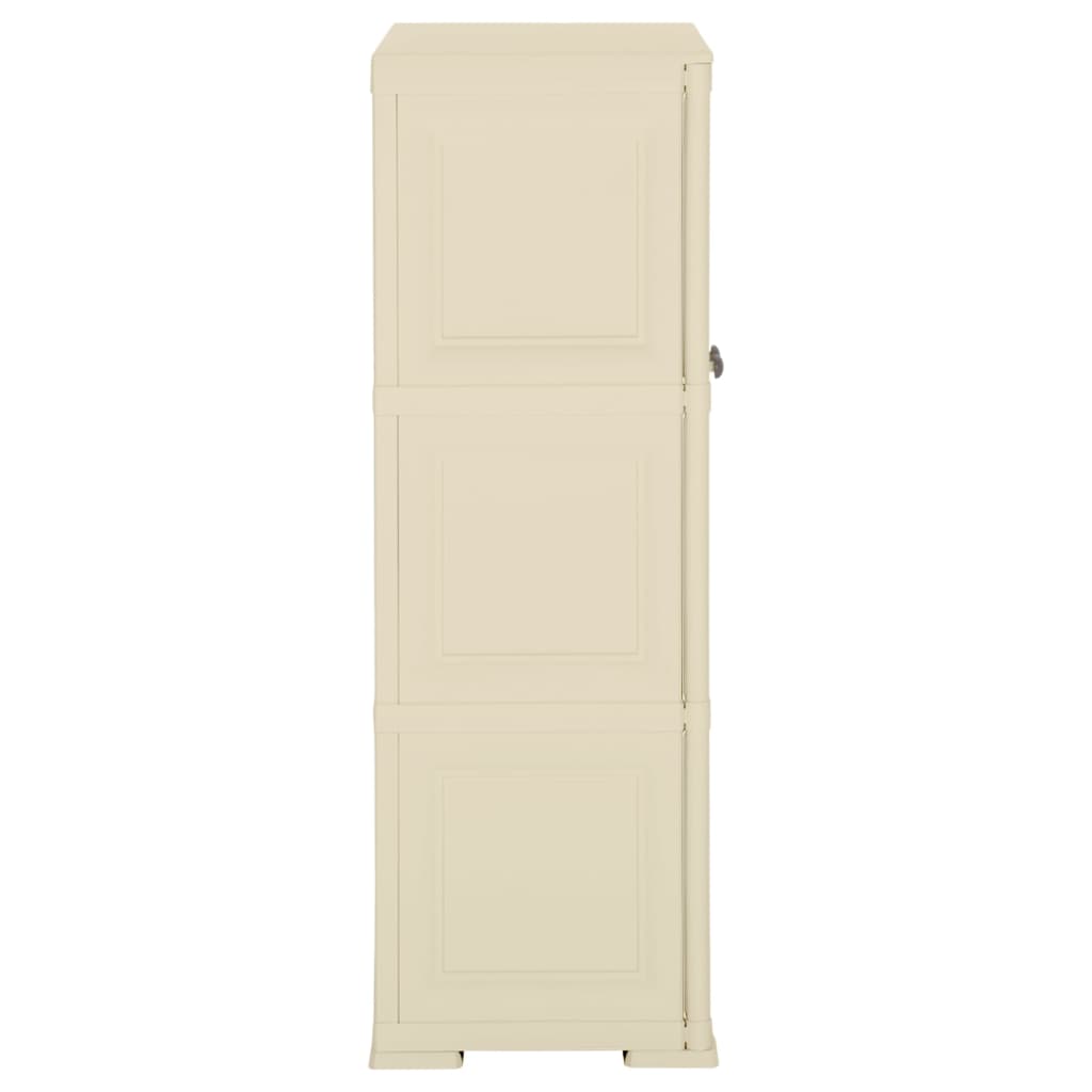 Armoire de rangement aspect bois 79x43x125 cm plastique