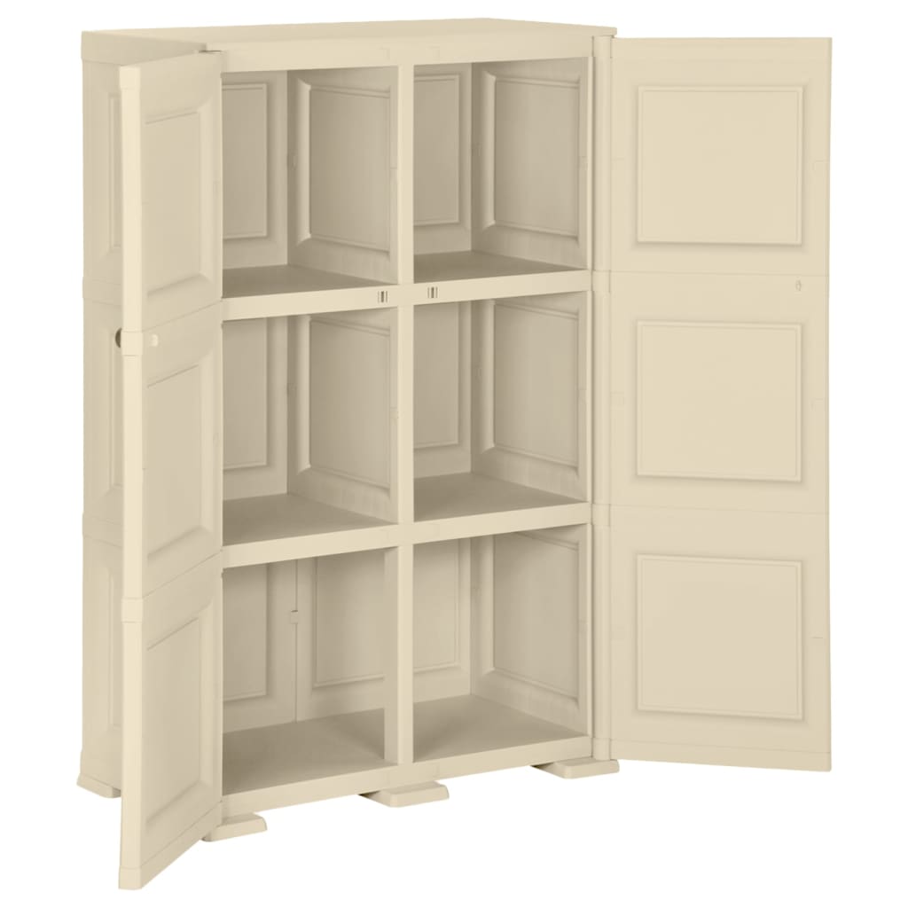 Armoire de rangement aspect bois 79x43x125 cm plastique