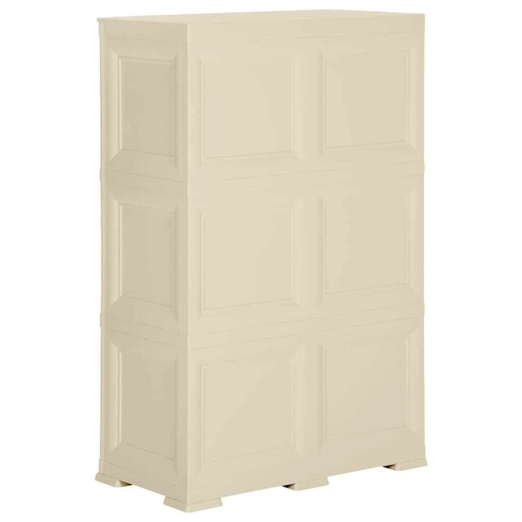 Armoire de rangement aspect bois 79x43x125 cm plastique