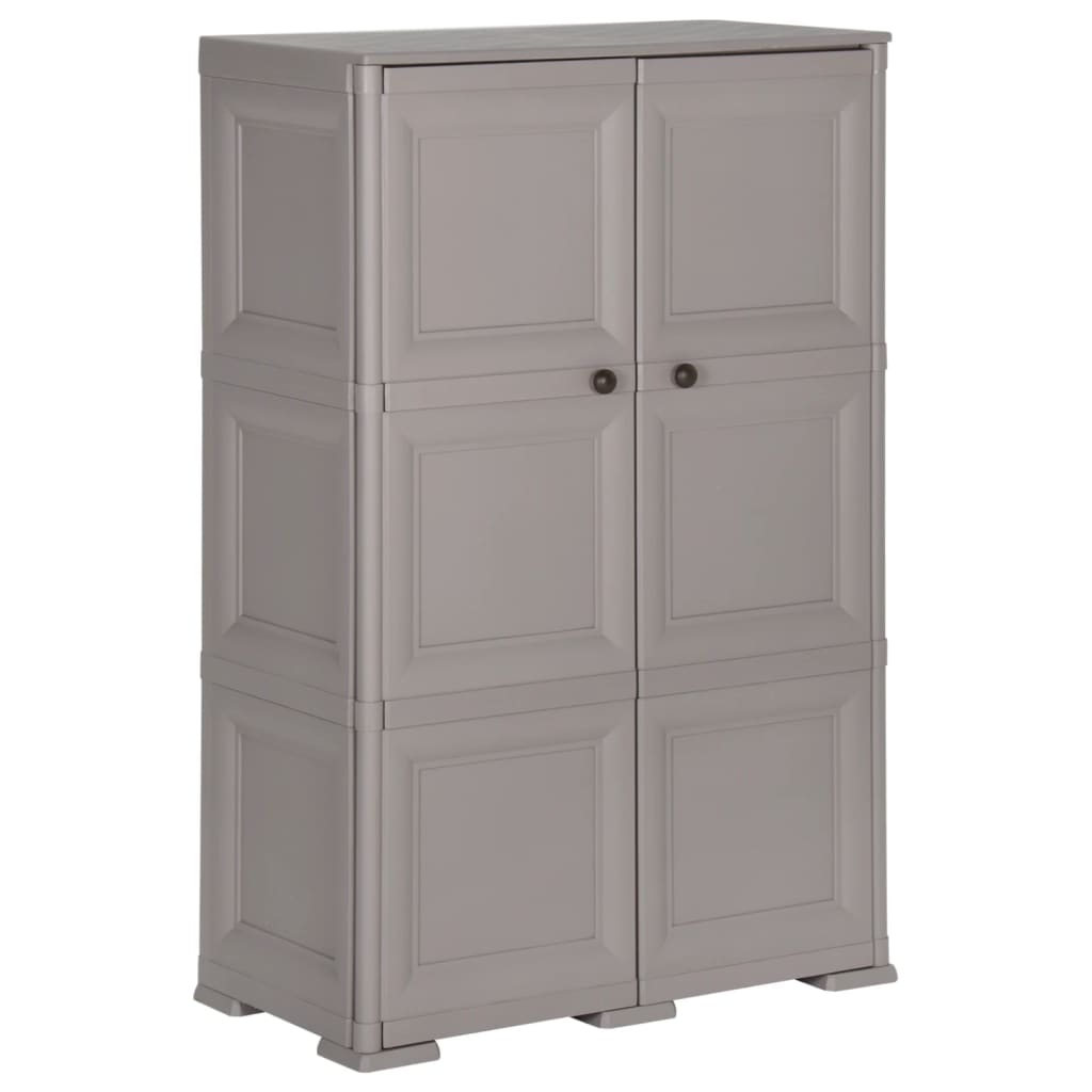 Armoire de rangement aspect bois 79x43x125 cm plastique