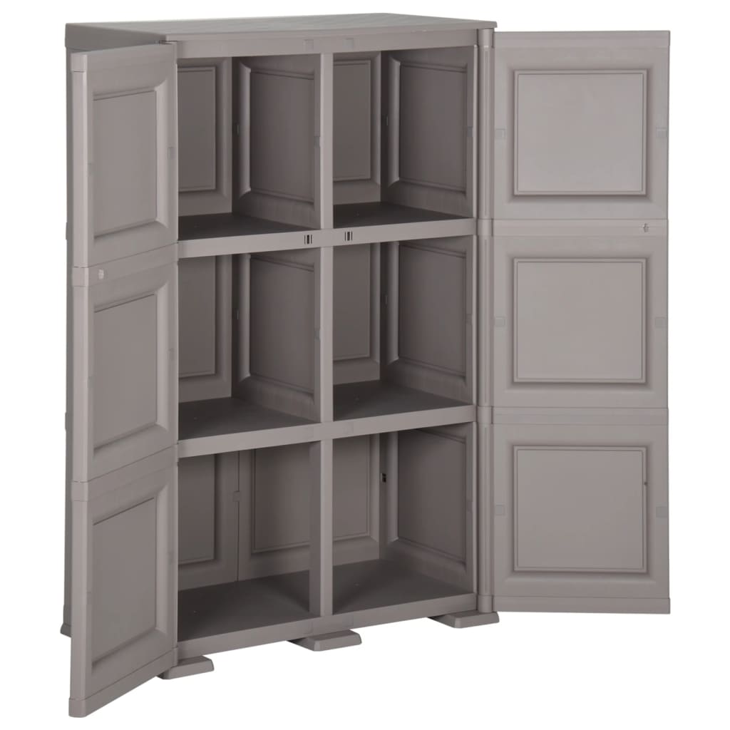 Armoire de rangement aspect bois 79x43x125 cm plastique