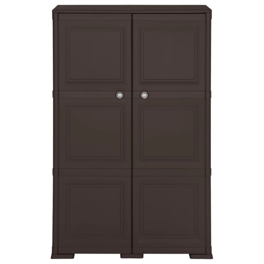 Armoire de rangement aspect bois 79x43x125 cm plastique