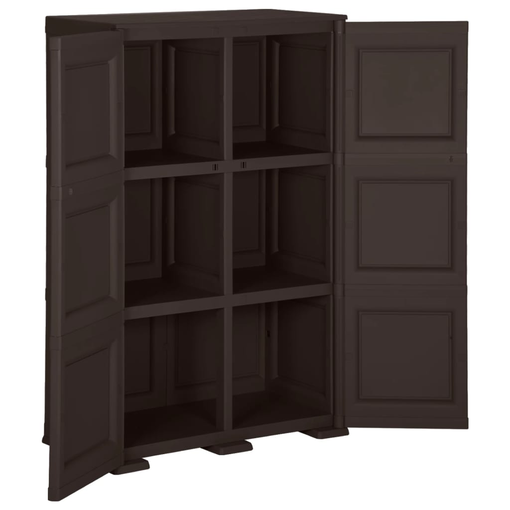 Armoire de rangement aspect bois 79x43x125 cm plastique