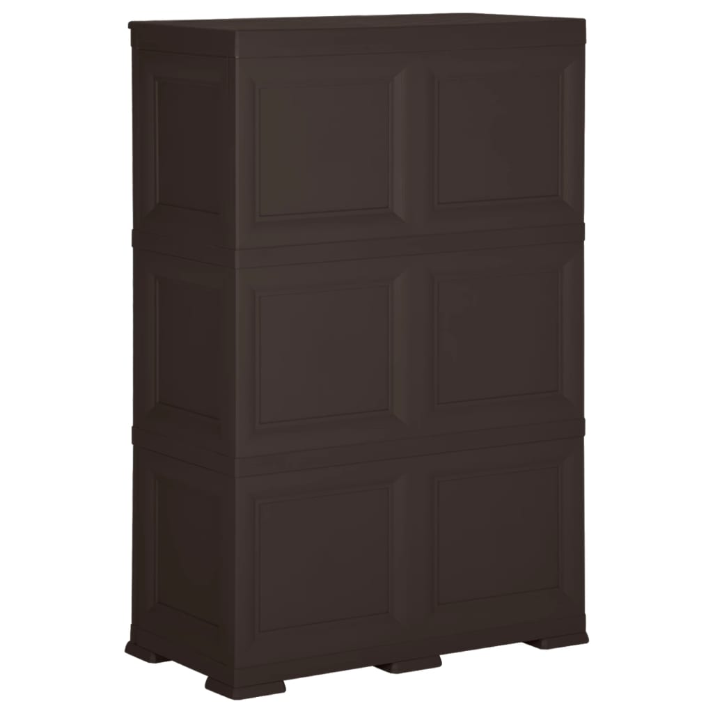 Armoire de rangement aspect bois 79x43x125 cm plastique