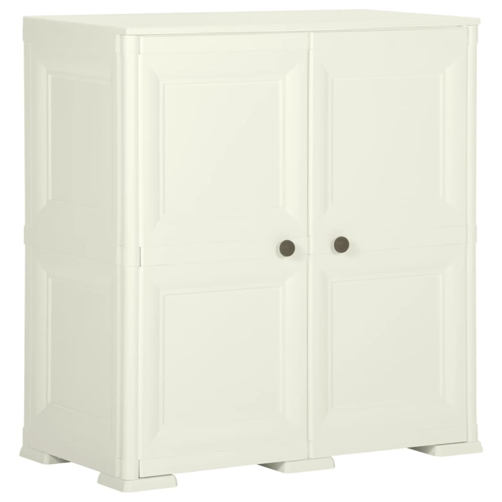 Armoire de rangement aspect bois 79x43x125 cm plastique