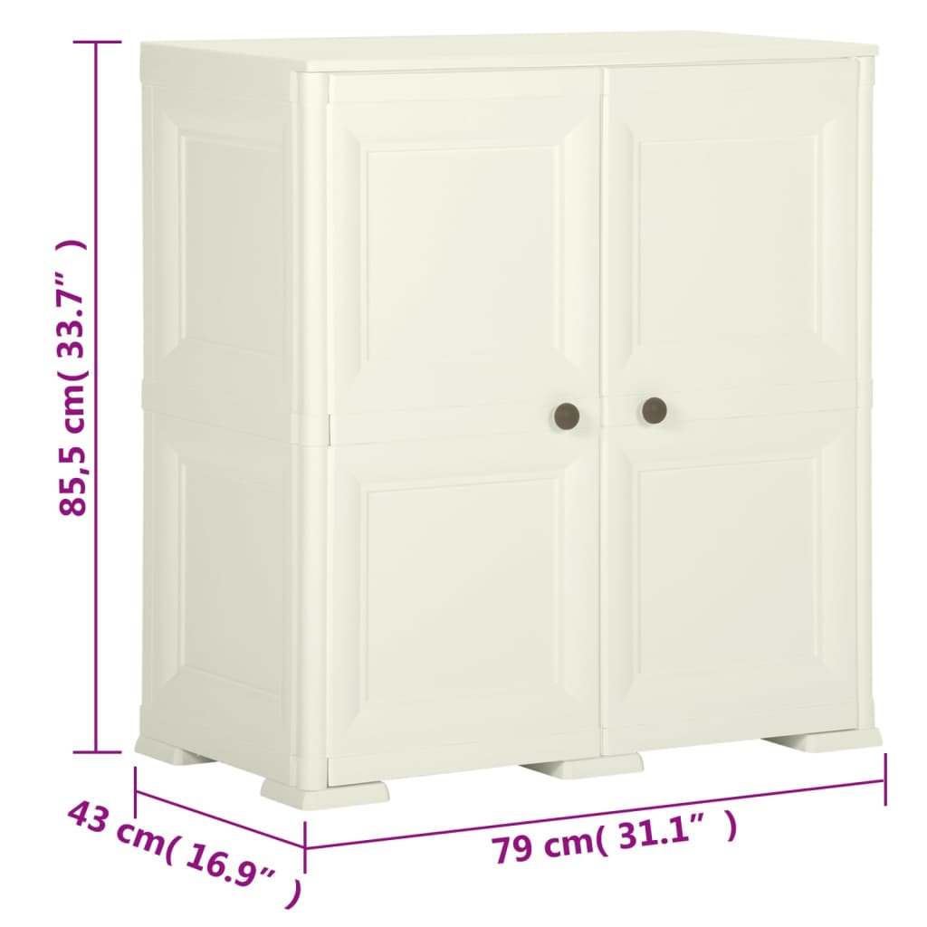 Armoire de rangement aspect bois 79x43x125 cm plastique