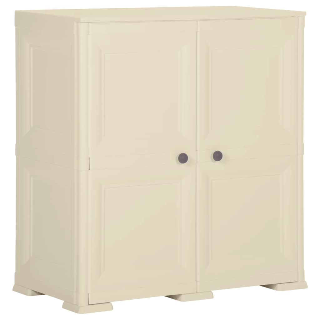 Armoire de rangement aspect bois 79x43x125 cm plastique