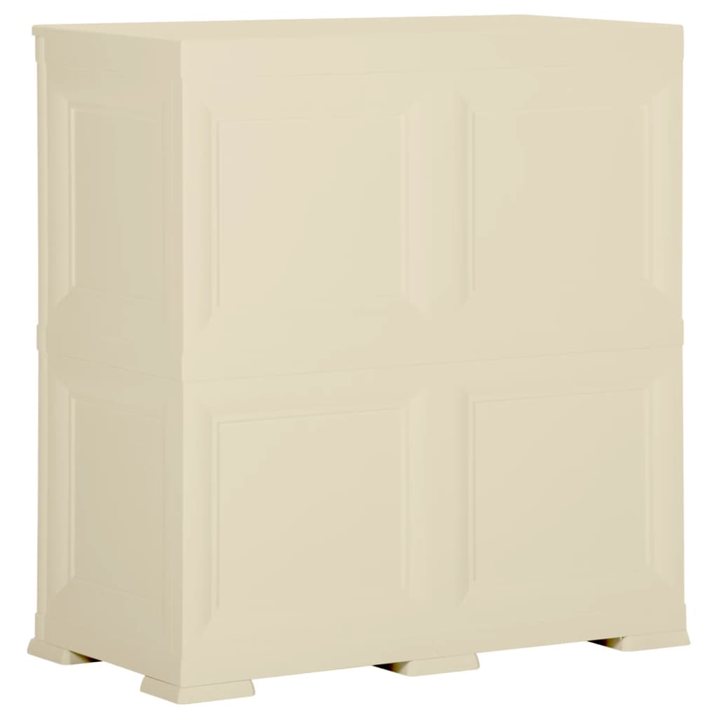 Armoire de rangement aspect bois 79x43x125 cm plastique