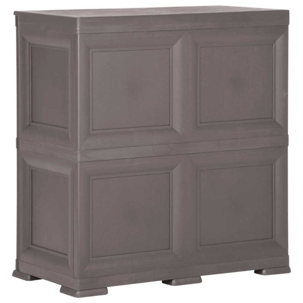 Armoire de rangement aspect bois 79x43x125 cm plastique