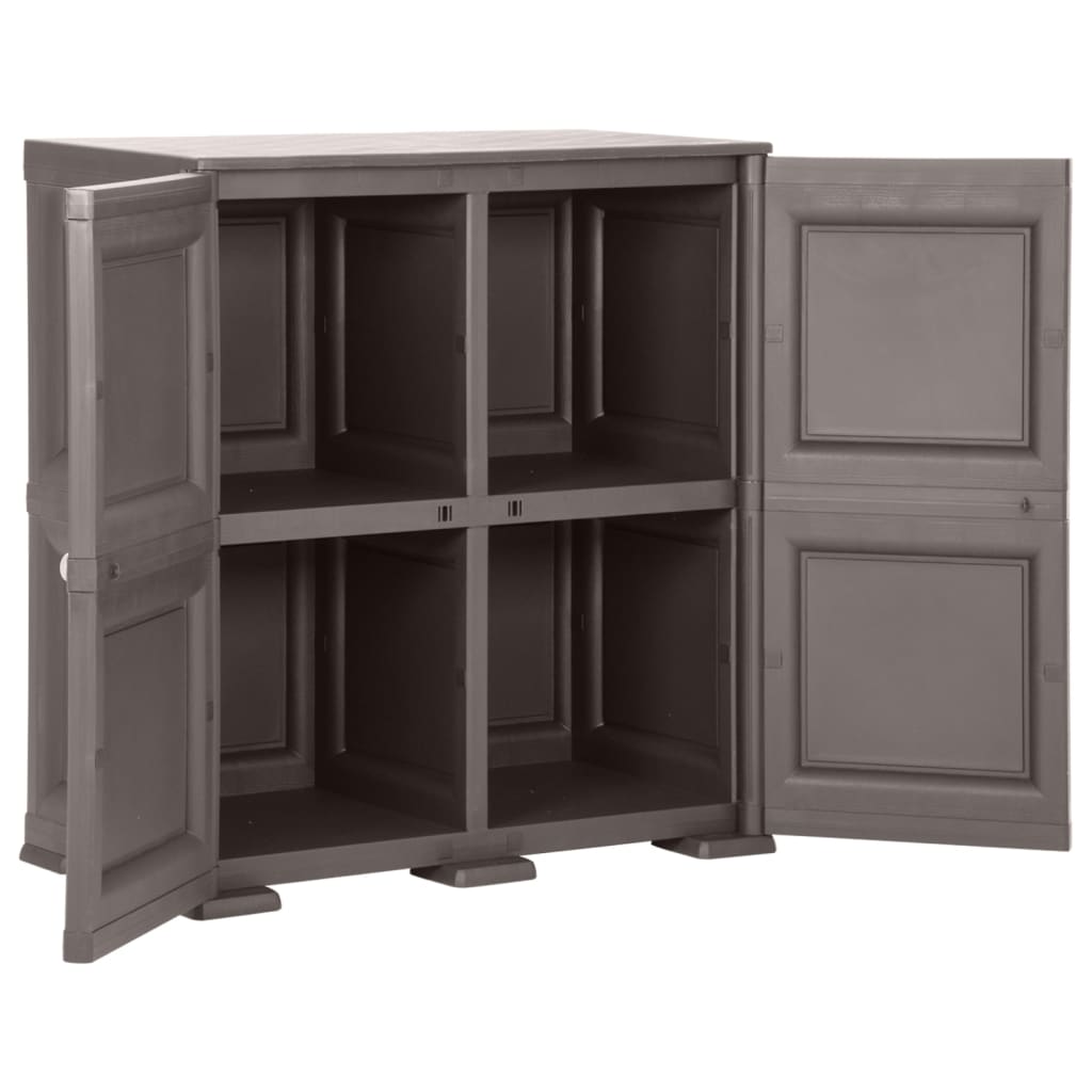 Armoire de rangement aspect bois 79x43x125 cm plastique