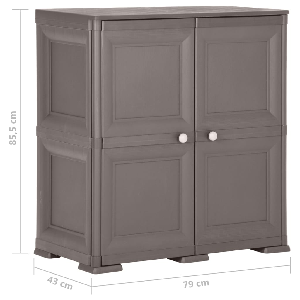 Armoire de rangement aspect bois 79x43x125 cm plastique