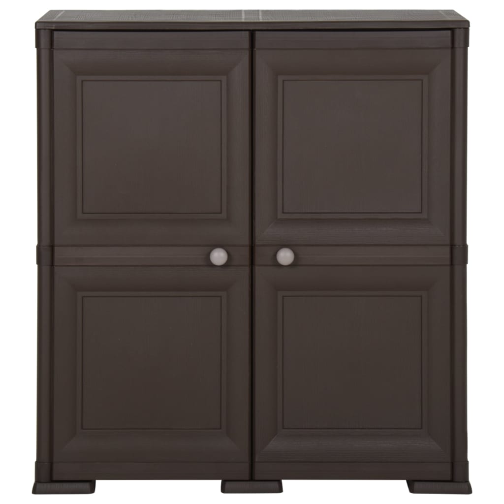 Armoire de rangement aspect bois 79x43x125 cm plastique