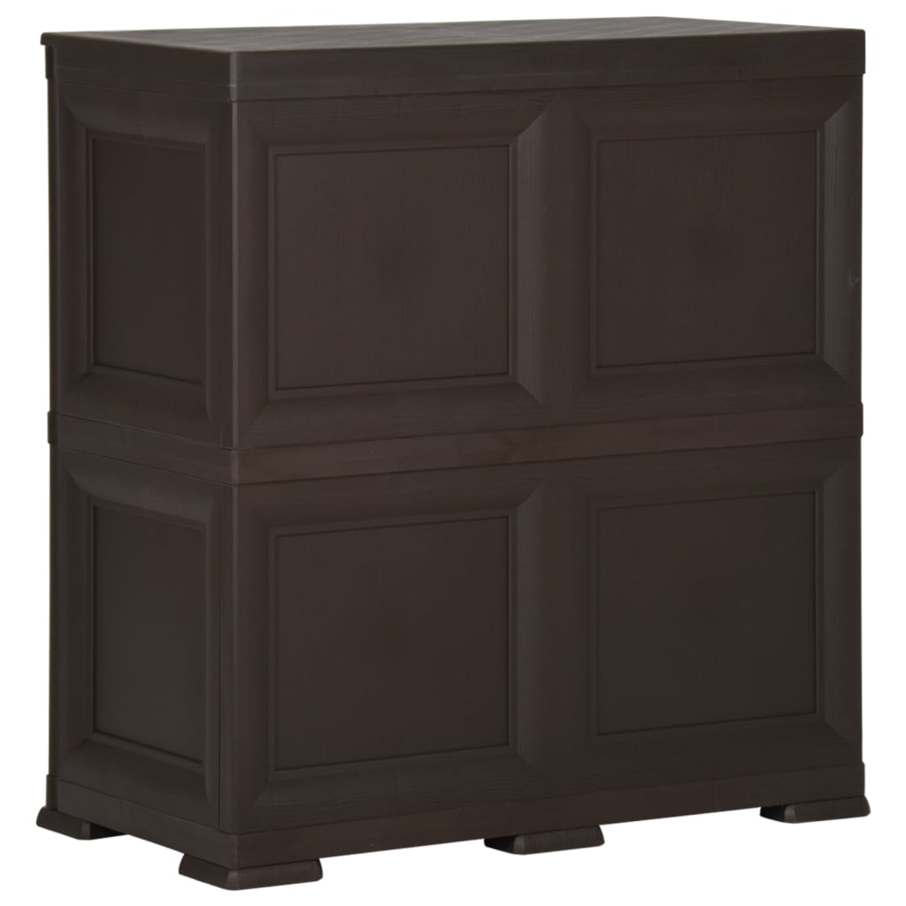 Armoire de rangement aspect bois 79x43x125 cm plastique