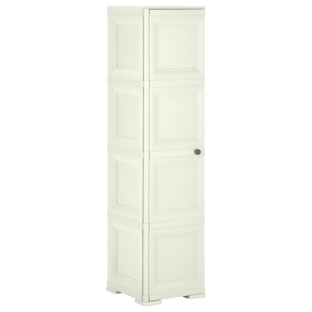 Armoire de rangement aspect bois 79x43x125 cm plastique