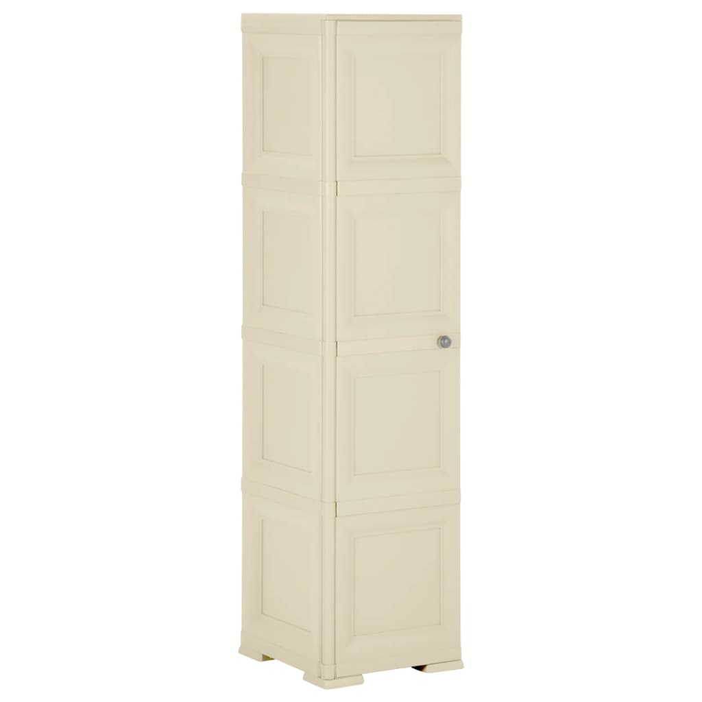 Armoire de rangement aspect bois 79x43x125 cm plastique