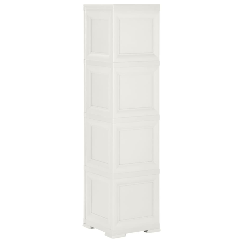 Armoire de rangement aspect bois 79x43x125 cm plastique