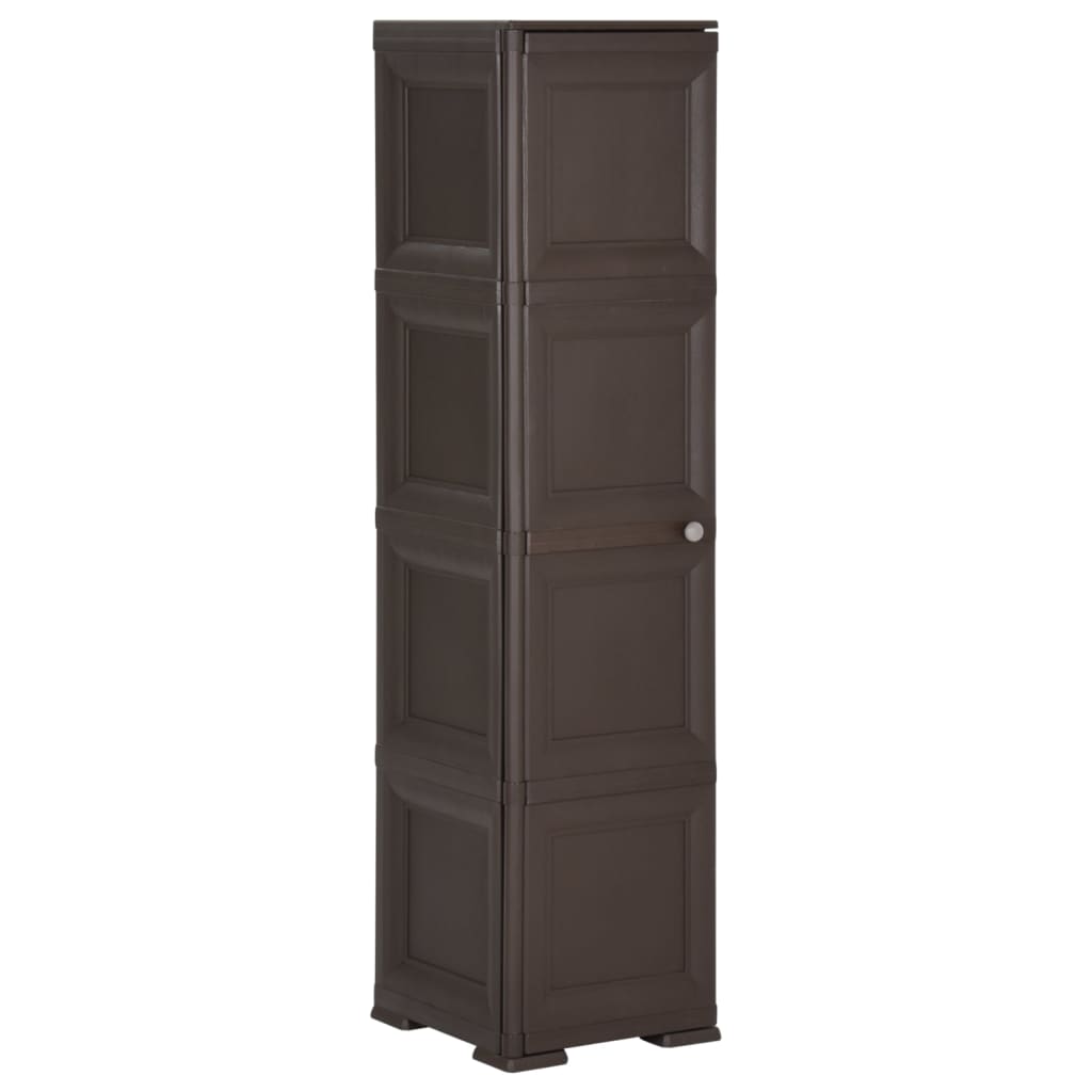 Armoire de rangement aspect bois 79x43x125 cm plastique