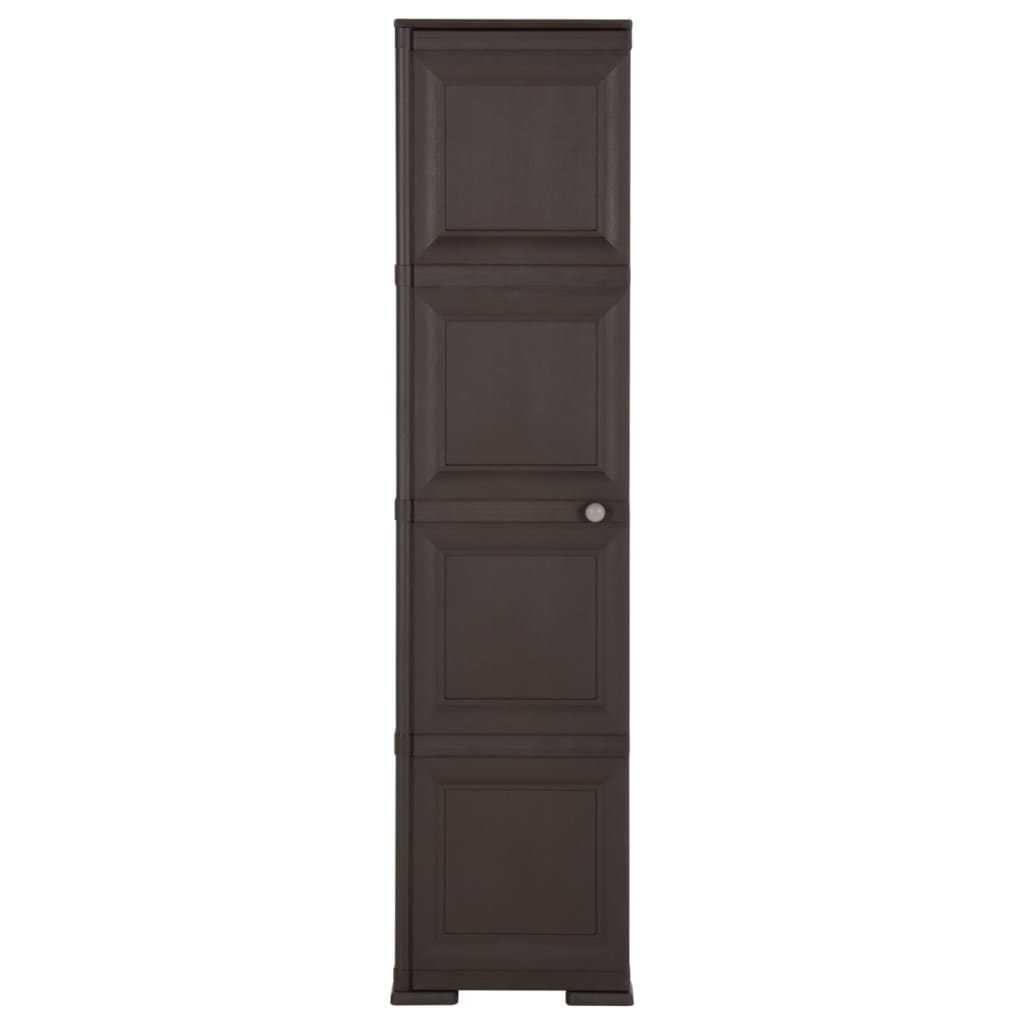 Armoire de rangement aspect bois 79x43x125 cm plastique