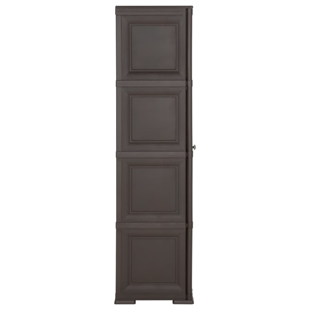 Armoire de rangement aspect bois 79x43x125 cm plastique