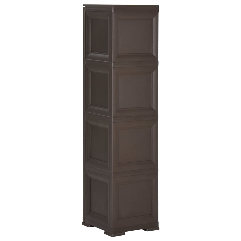 Armoire de rangement aspect bois 79x43x125 cm plastique