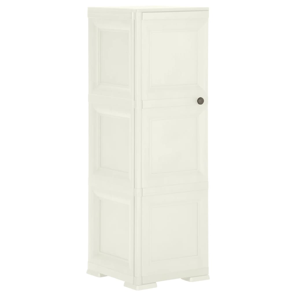 Armoire de rangement aspect bois 79x43x125 cm plastique