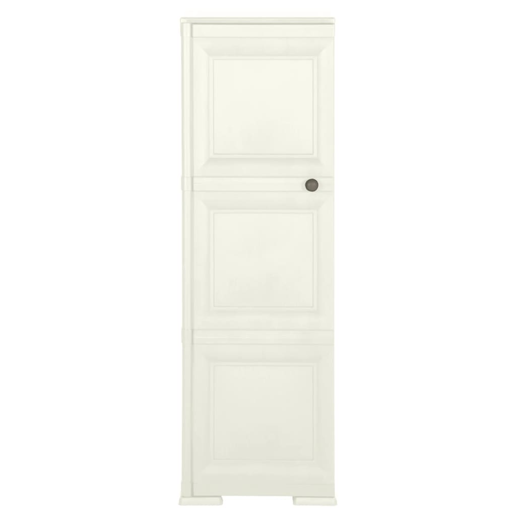 Armoire de rangement aspect bois 79x43x125 cm plastique