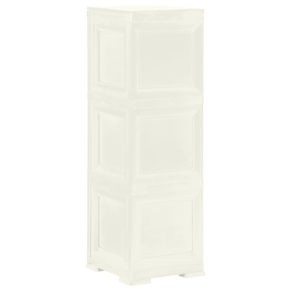 Armoire de rangement aspect bois 79x43x125 cm plastique