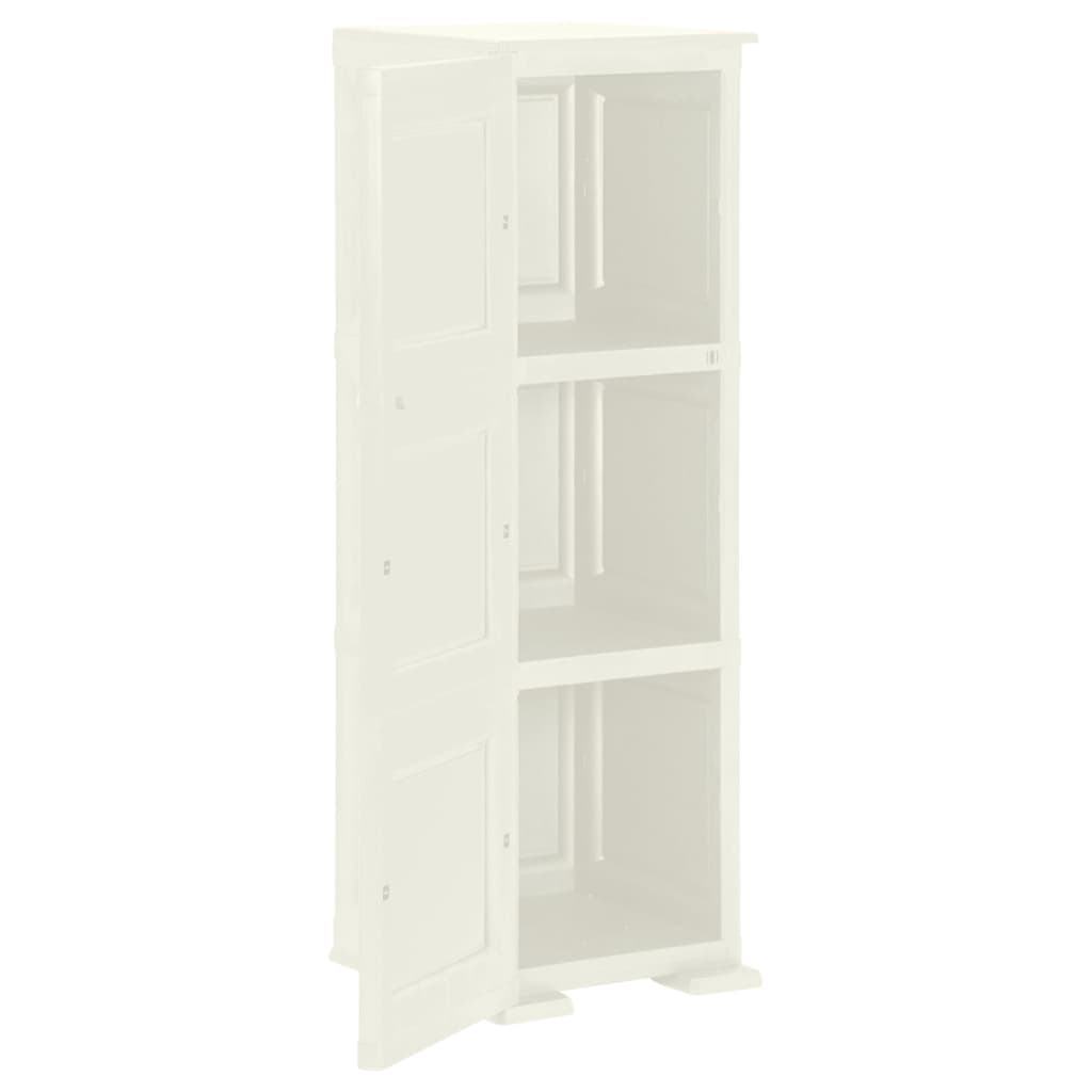 Armoire de rangement aspect bois 79x43x125 cm plastique