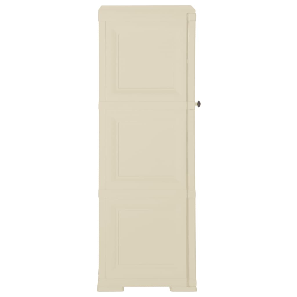 Armoire de rangement aspect bois 79x43x125 cm plastique