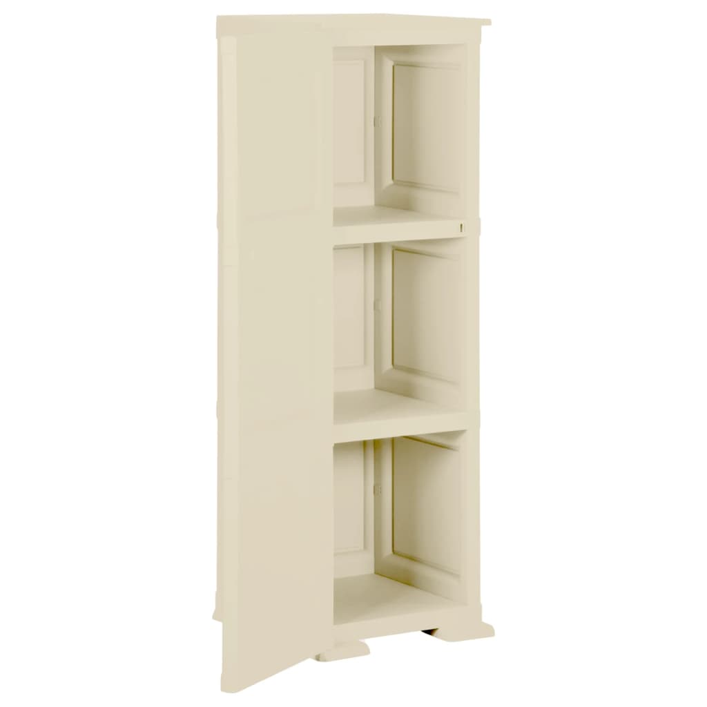 Armoire de rangement aspect bois 79x43x125 cm plastique