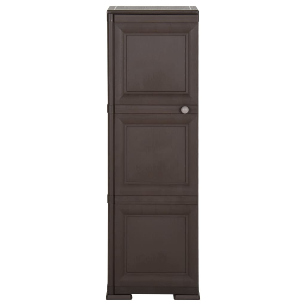 Armoire de rangement aspect bois 79x43x125 cm plastique