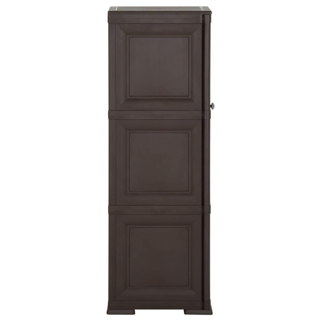 Armoire de rangement aspect bois 79x43x125 cm plastique