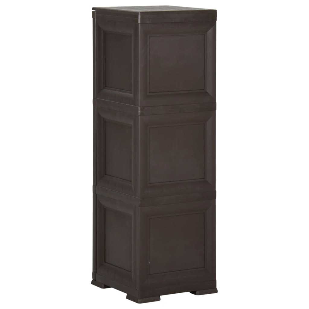 Armoire de rangement aspect bois 79x43x125 cm plastique