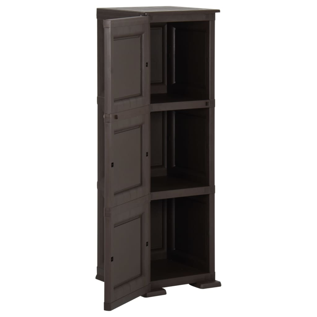 Armoire de rangement aspect bois 79x43x125 cm plastique