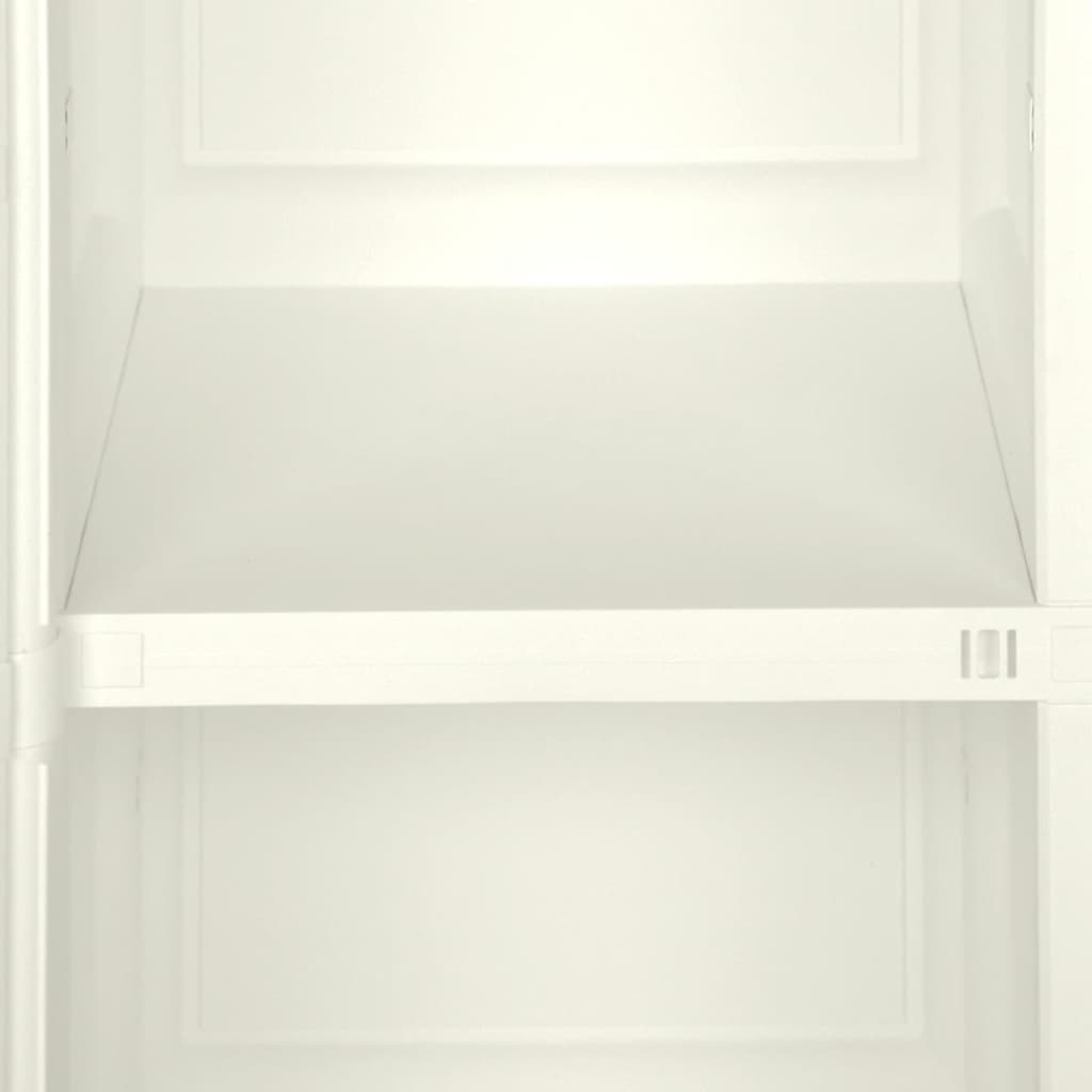 Armoire de rangement aspect bois 79x43x125 cm plastique