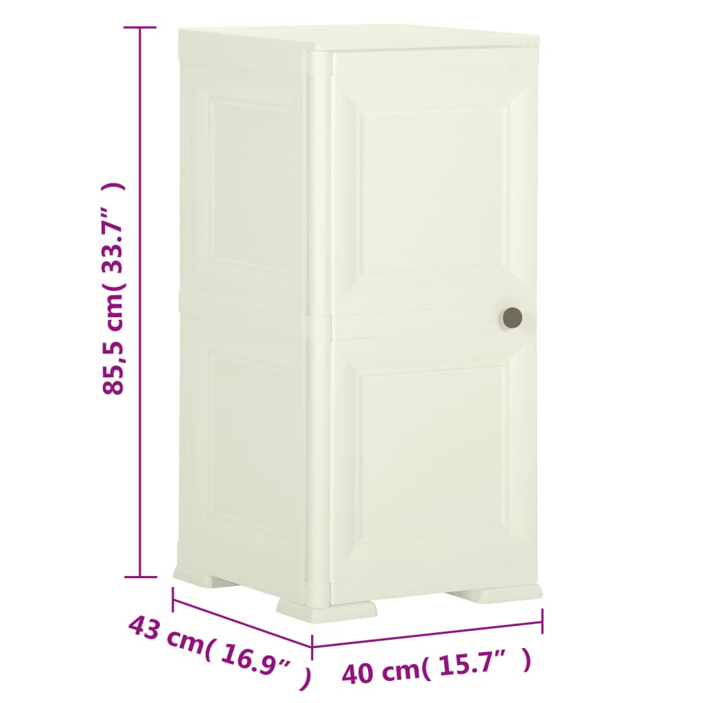 Armoire de rangement aspect bois 79x43x125 cm plastique