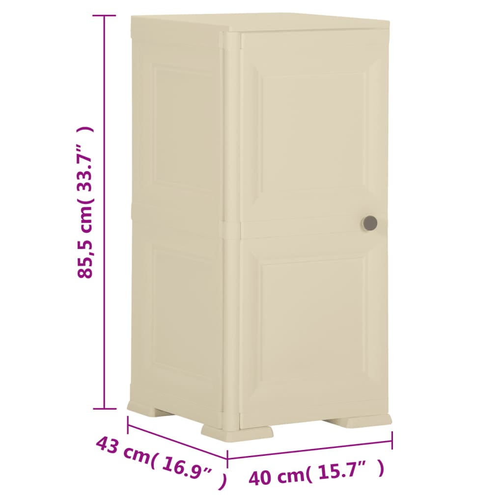 Armoire de rangement aspect bois 79x43x125 cm plastique