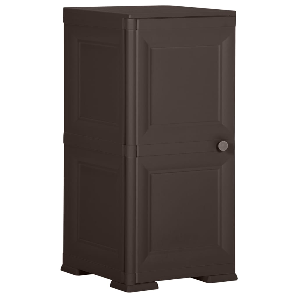 Armoire de rangement aspect bois 79x43x125 cm plastique