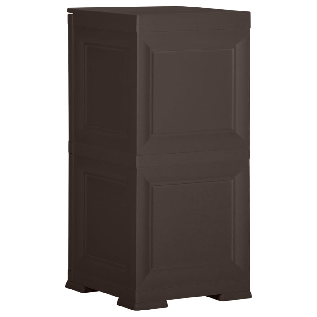 Armoire de rangement aspect bois 79x43x125 cm plastique