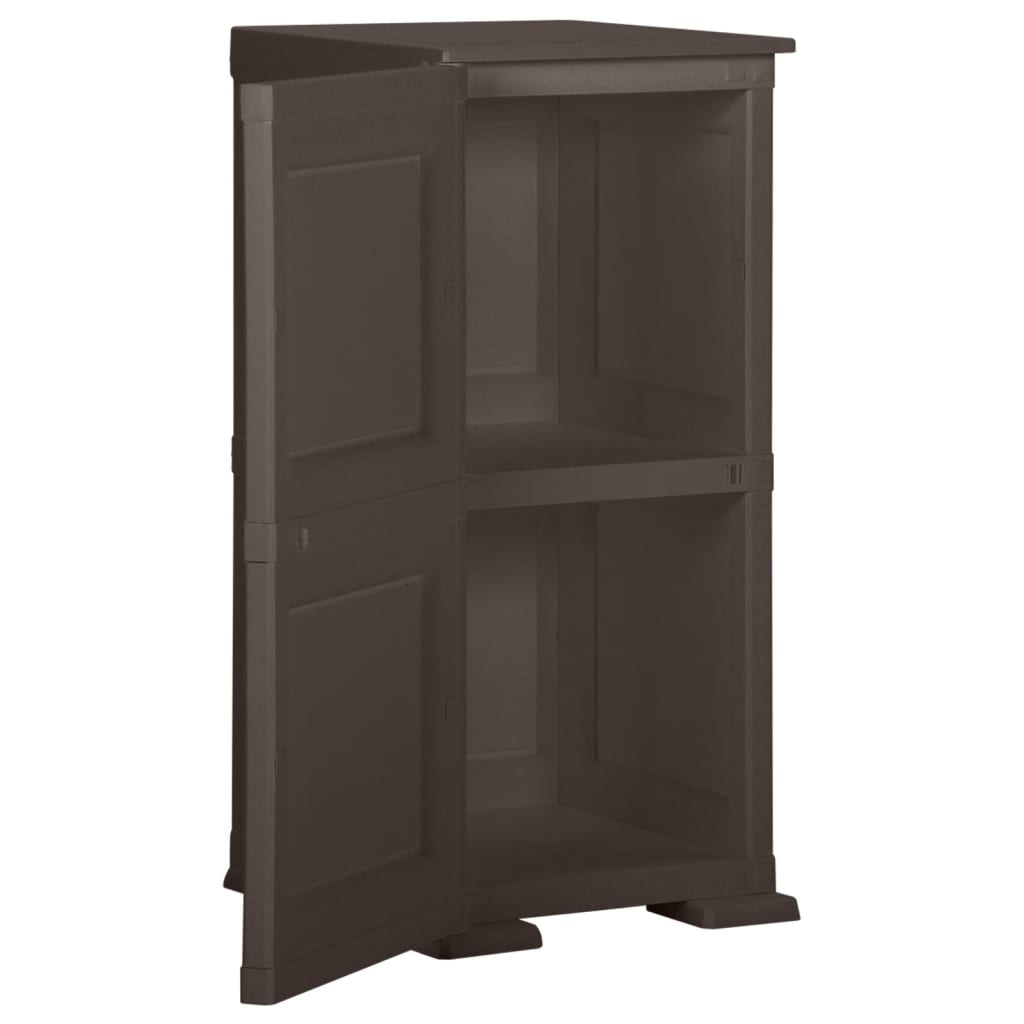 Armoire de rangement aspect bois 79x43x125 cm plastique