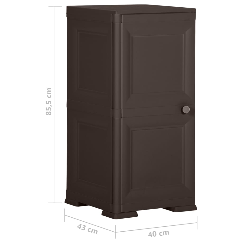 Armoire de rangement aspect bois 79x43x125 cm plastique