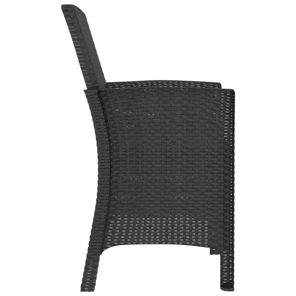 Chaise de jardin avec coussin en polypropylène rotin couleur graphite