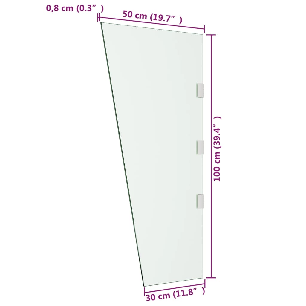 Panneaux latéraux pour auvent de porte 2 pièces en verre trempé